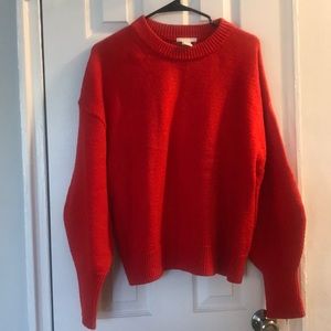 Red knit sweater